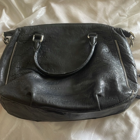 Michael Kors black leather zipper grommet hobo bag - Picture 4 of 9